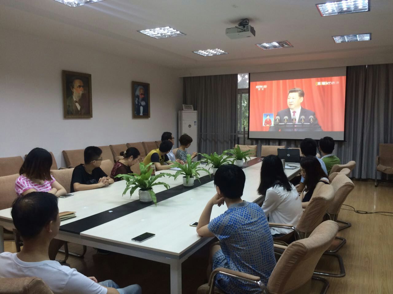 【两学一做】emc体育官网学院组织观看建党95周年庆祝大会